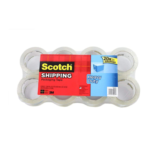 Scotch Heavy Duty Shipping Packaging Tape 1.88in x 54.6yd 8pk