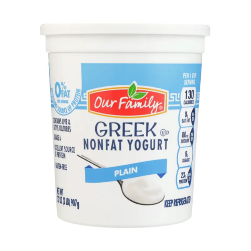 Our Family Non-Fat Plain Greek Yogurt 32oz