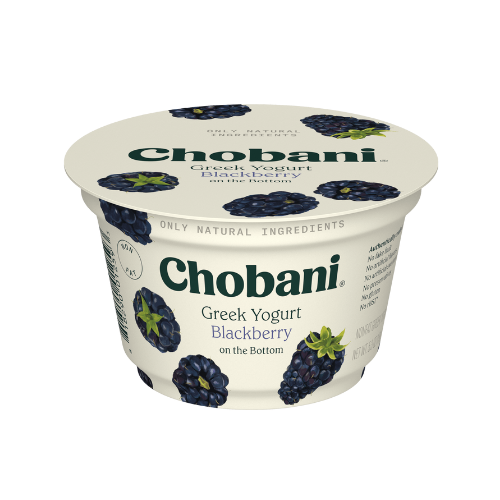 Chobani Non-Fat Greek Blackberry Yogurt Fruit On The Bottom 5.3oz