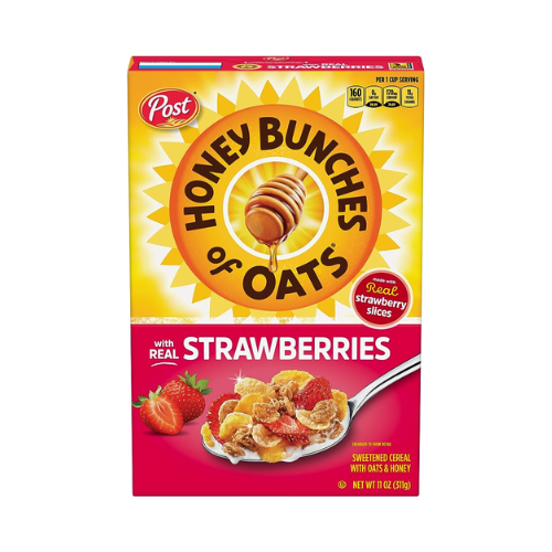 Post Honey Bunches of Oats Cereal with Real Strawberries 12oz