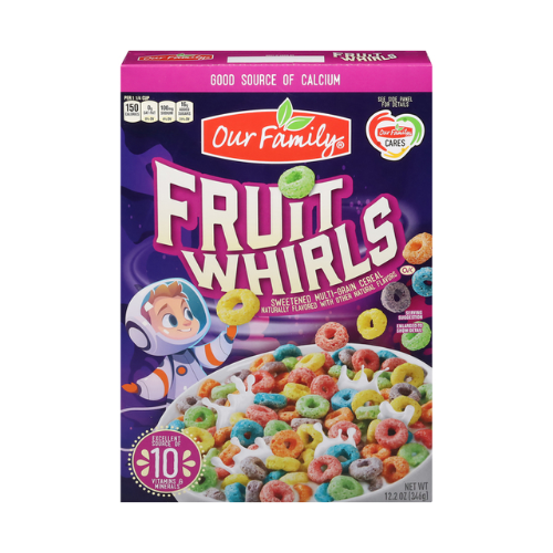 Our Family Fruit Whirls Cereal 12.2oz