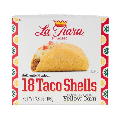 La Tiara yellow Corn Taco Shells 18 ct