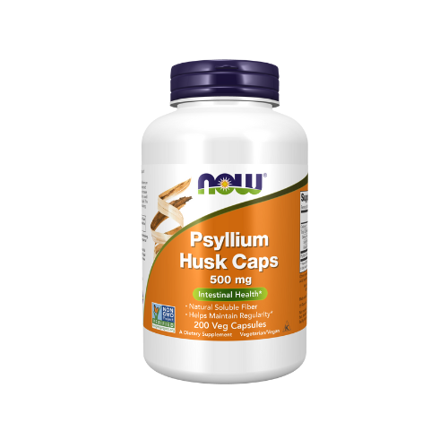 NOW Psyllium Husk Caps 500 mg 200 Veg Capsules