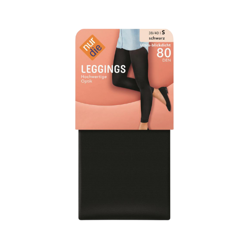 Nur Die 80 Den Black Leggings 1pk, Large