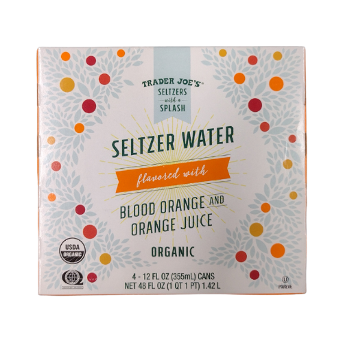 Blood Orange and Orange Juice Seltzer Water 12fl oz x 4pk