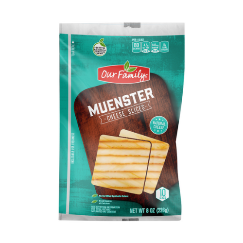 Our Family Habanero Muenster Cheese Slices 8oz 10 Slices