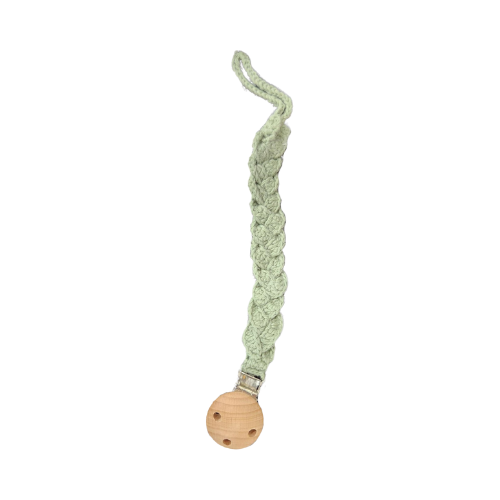 Crocheted Pacifier Clip Green