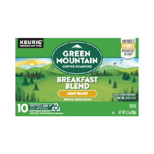 Keurig Green Mountain Breakfast Blend Light Roast Coffee K-Cups 10ct