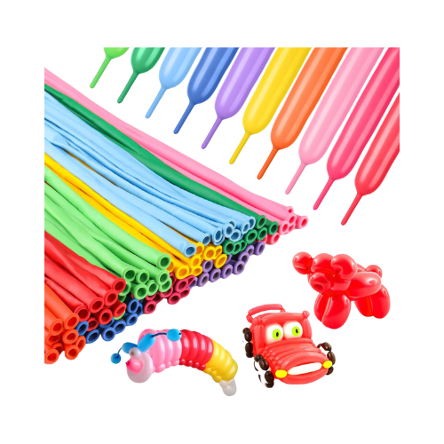 Voircoloria Very Long Rainbow Balloons 100ct