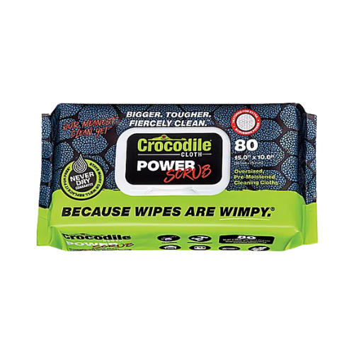 Crocodile Cloth Power Scrub Wet Wipes 80 ct