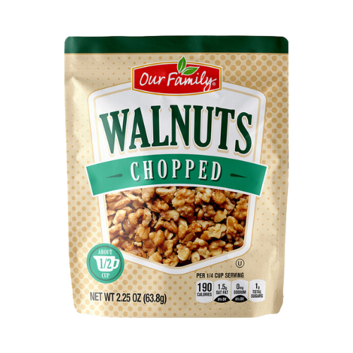 Our Family Baking Nuts, Chopped Walnuts 2.25oz