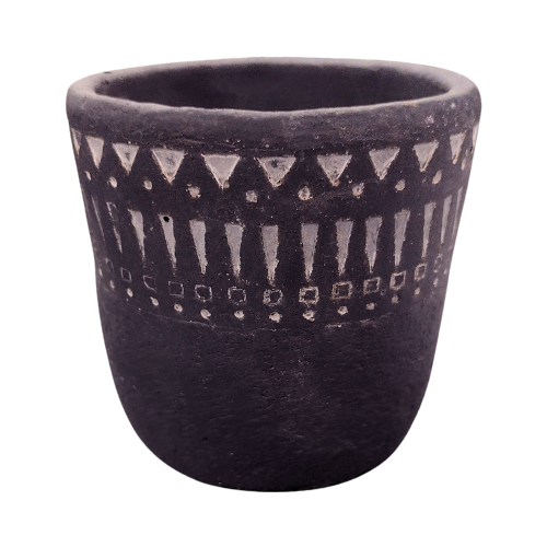 Black Pottery Cement Planter - Small