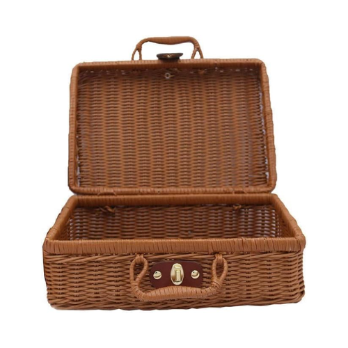 Rattan Suitcase Brown