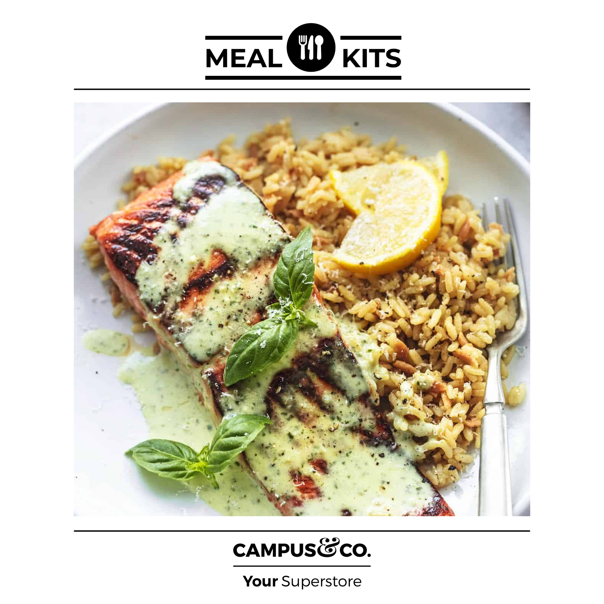 Baked Salmon with Pesto Cream Sauce Meal Kit Preorder