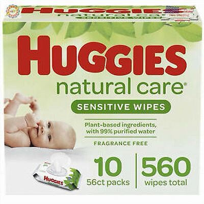 Huggies Natural Care Baby Wipes 10pk