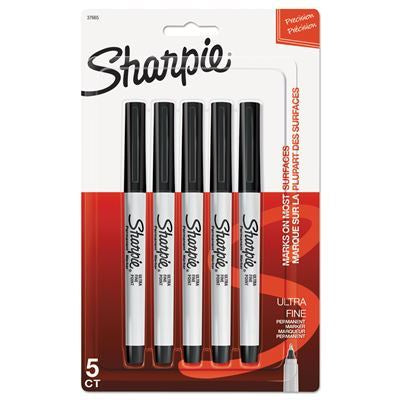 Sharpie Ultra Fine Precision Permanent Marker Black 5ct