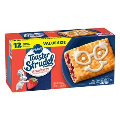 Pillsbury Strawberry Toaster Strudel Pastries 12ct