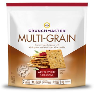 Crunch Master Multi-Grain Aged White Cheddar  Cracker 4oz