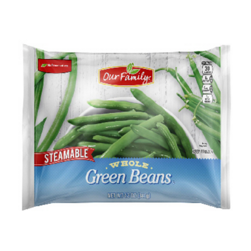 Our Family Steamable Whole Green Beans 12 oz