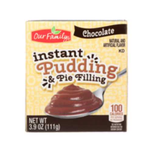 Our Family Chocolate Instant Pudding & Pie Filling 3.9oz