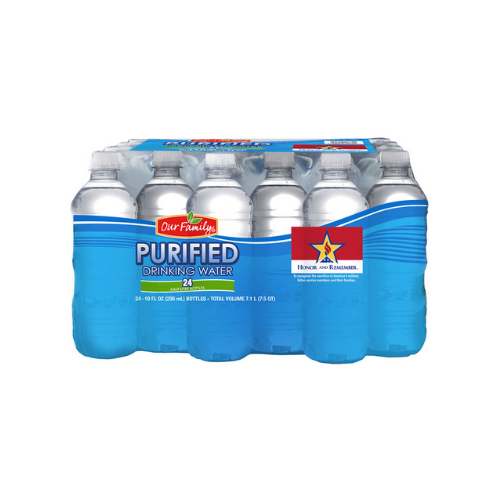 Our Family Purified Water 16.9fl oz x 24pk