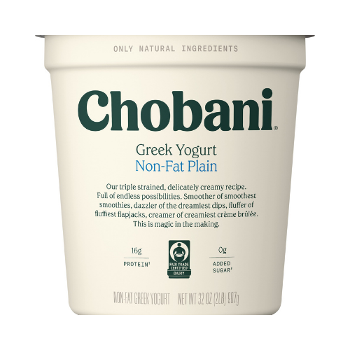 Chobani Non-Fat Greek Yogurt, Plain 32oz