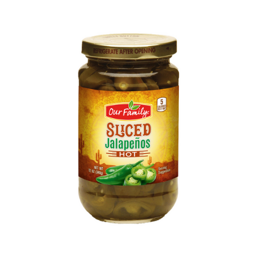 Our Family Hot Sliced Jalapenos 12oz