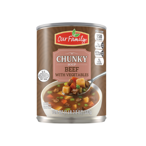 Our Family Hearty Beef With Vegetables 18.8oz