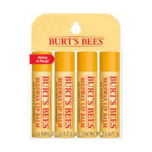 Burt's Bees Beeswax Lip Balm 4-.15 oz ea