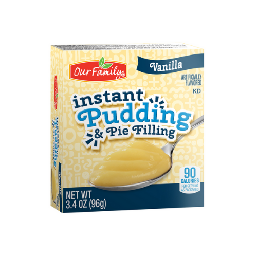 Our Family Vanilla Instant Pudding & Pie Filling 3.4oz