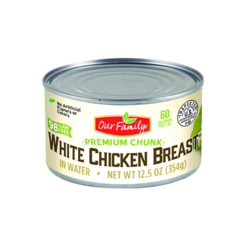 Our Family Canned White Chicken Breast in Water 12.5oz