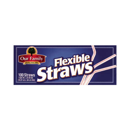 Our Family Flexible Straws 100ct