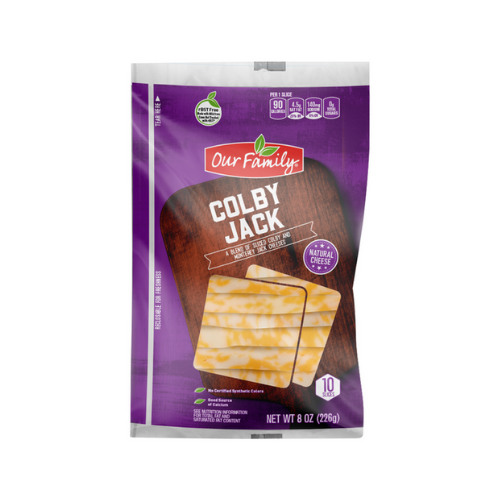 Our Family Colby Jack Cheese Slices 10ct