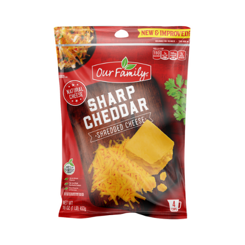 Our Family Sharp Cheddar Shredded Cheese 16 oz