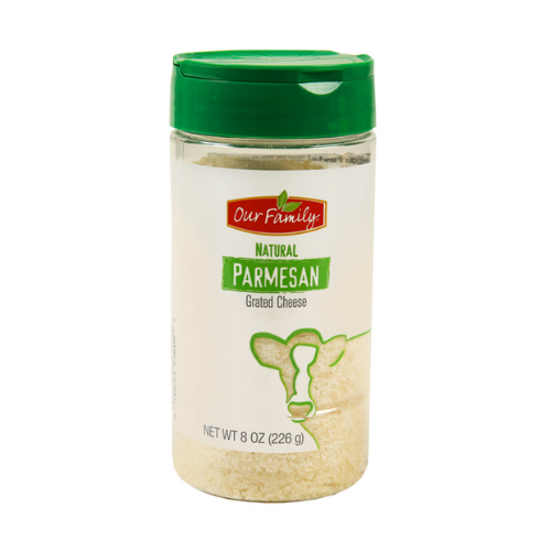 Our Family Grated Parmesan Cheese 8 oz