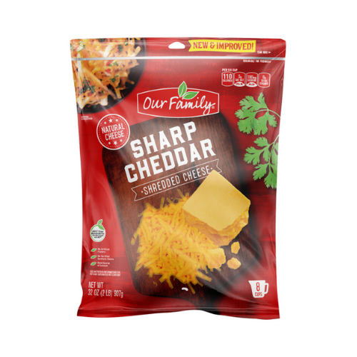 Our Family Sharp Cheddar Shredded Cheese 32 oz