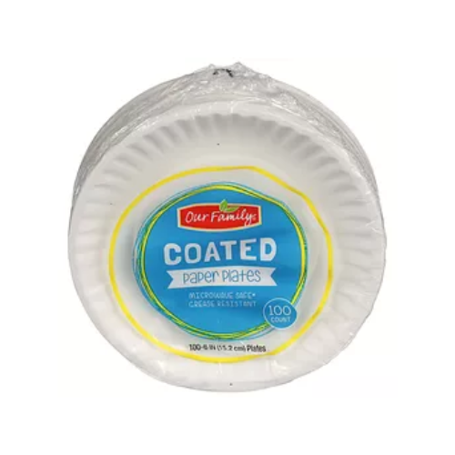 Our Family Coated Paper Plates 100ct