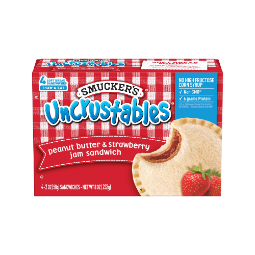 Smucker's Uncrustables Peanut Butter & Strawberry Jam Sandwiches