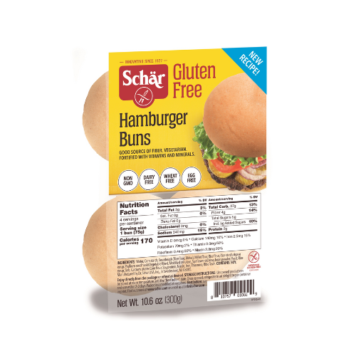 Schar GF Hamburger Buns 10.6oz 4ct