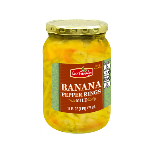 Our Family Banana Mild Pepper Rings 16oz