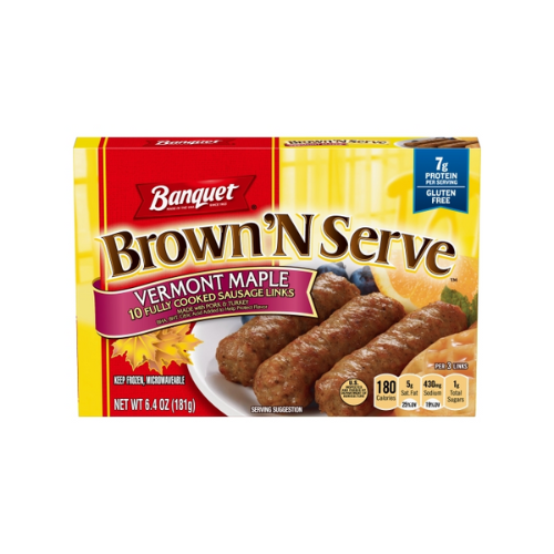 Banquet Brown'N Serve Vermont Maple Precooked, 10 ct