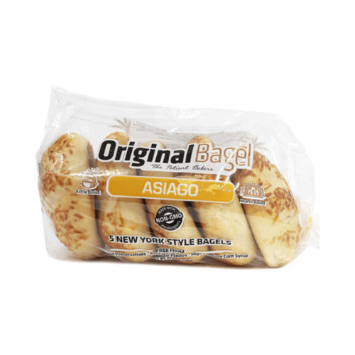 Original Bagel Asiago 5 New York Style Bagels