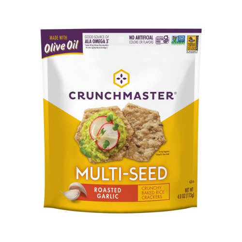 Crunchmaster Multi-Seed Roasted Garlic Crackers 4 oz