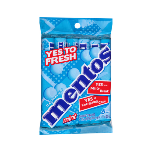 Mentos Chewy Mint Candy 6 - 1.32oz Rolls