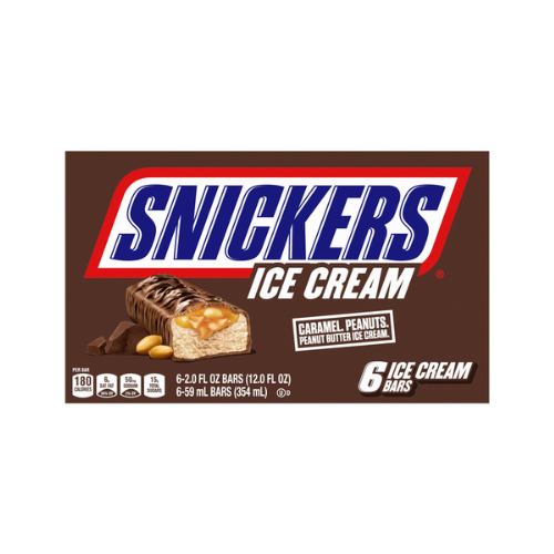 Snickers Ice Cream Bars 6-2.0 oz Bars