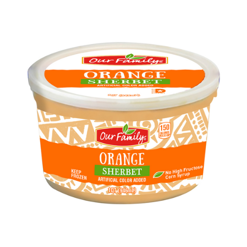 Our Family Sherbet Orange 1 qt