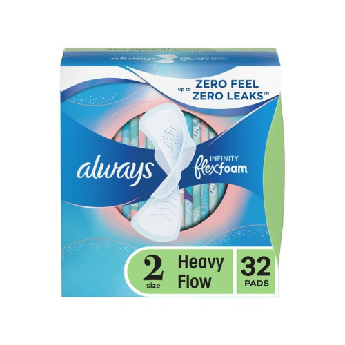 Always Infinity FlexFoam Pads for Women Size 2  Super Absorbency  Unscented 32ct