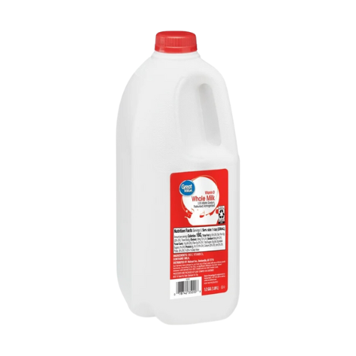 Great Value Grade A Whole Milk With Vitamin D Half Gallon