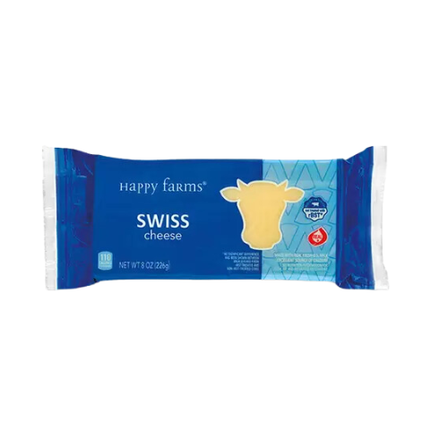 Happy Farms SWISS Cheese Block 8oz