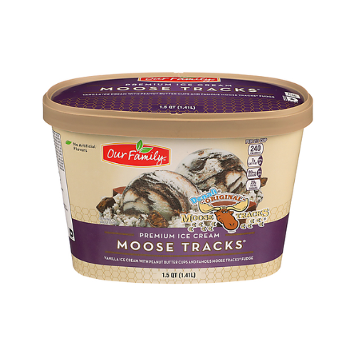 Our Family Ice Cream Moose Tracks 1.5qt